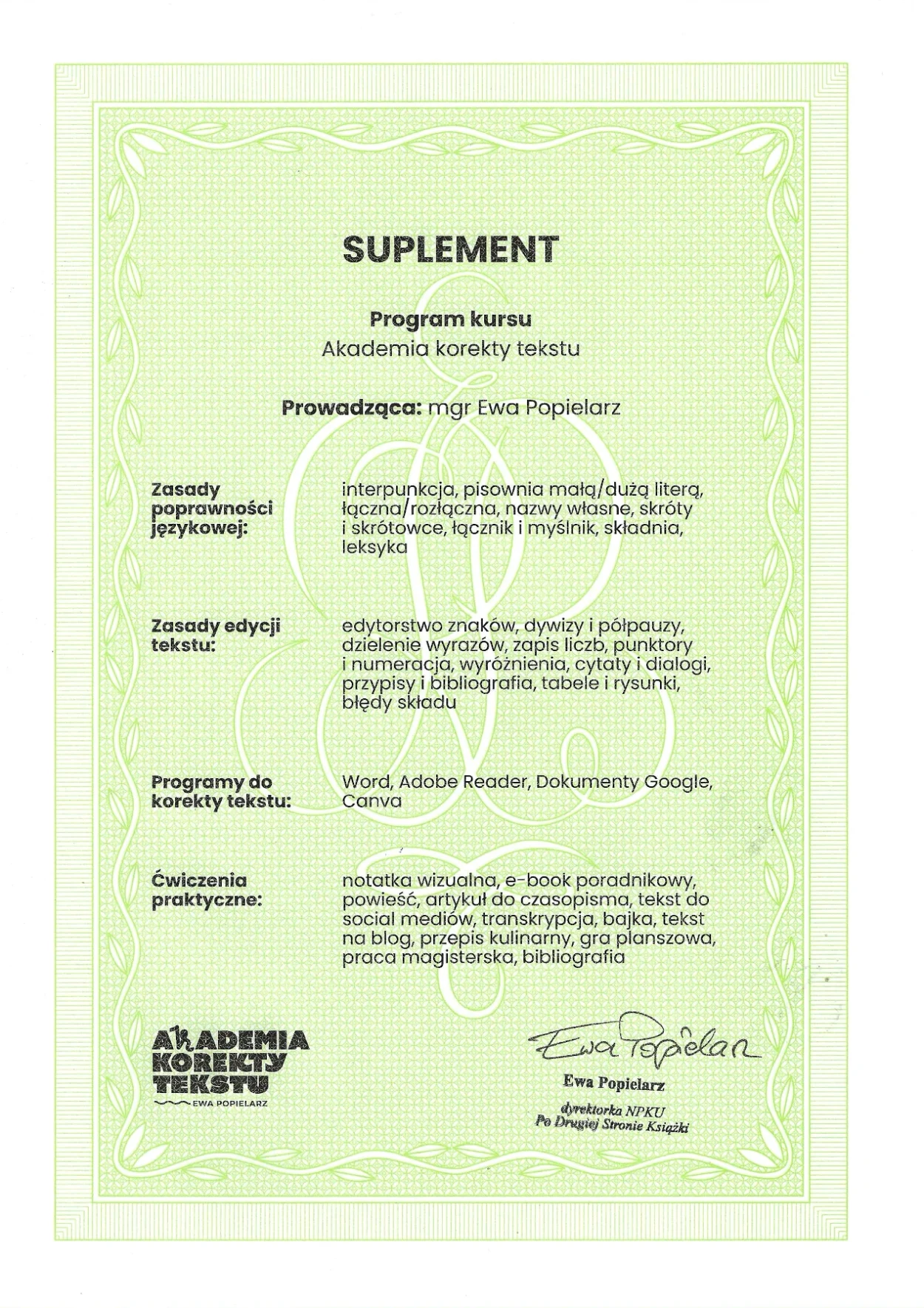 AKT-suplement Monika Petri-Starego